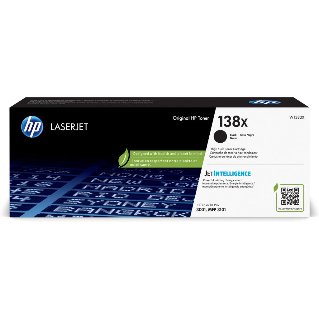 Image Description of "HP 138X High Yield Black Original LaserJet Toner Cartridge".