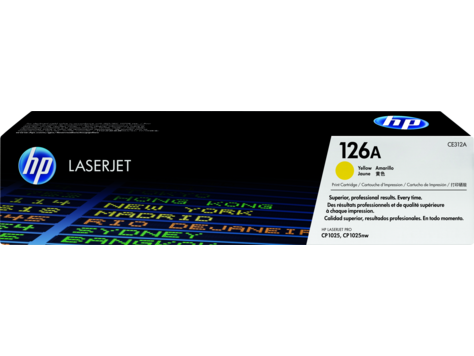 Image Description of "HP 126A Yellow Original LaserJet Toner Cartridge (CE312A)".
