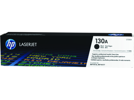 Image Description of "HP 130A Black Original LaserJet Toner Cartridge (CF350A)".