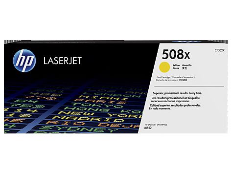 Image Description of "HP 508X High Yield Yellow Original LaserJet Toner Cartridge (CF362X)".