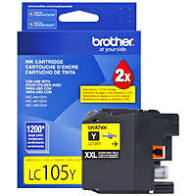 Image Description of "Brother LC105 Yellow Ink Cartridge, Super High Yield (LC105YS)".