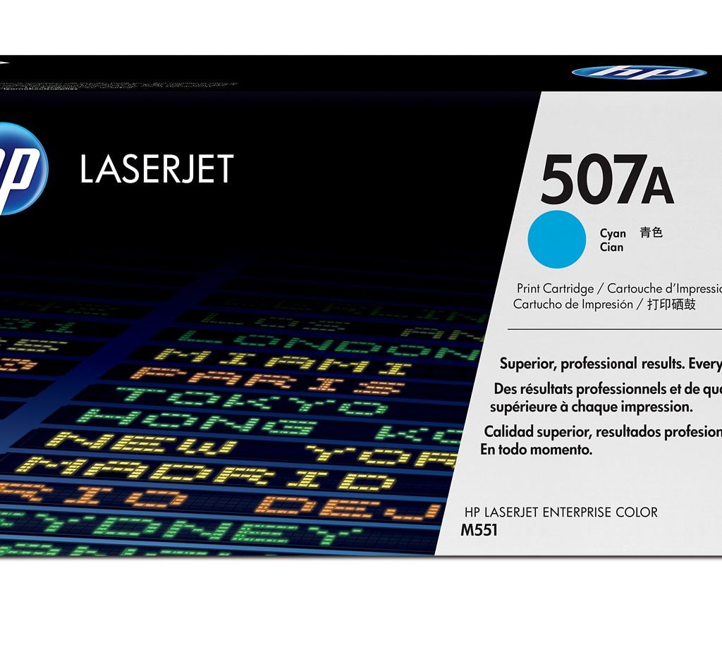 Image Description of "HP 507A Cyan Original LaserJet Toner Cartridge (CE401A)".