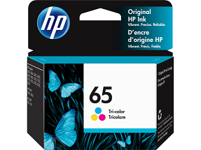 Image Description of "HP 65 Tri-color Original Ink Cartridge (N9K01AN)".