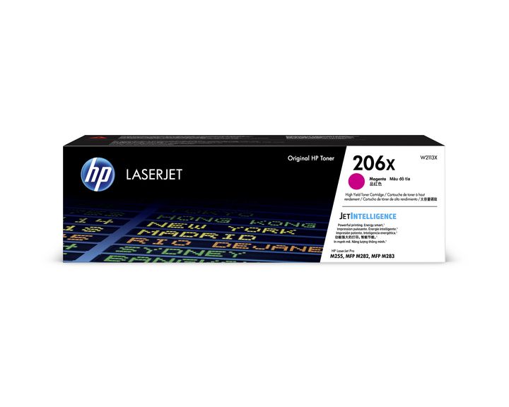 Image Description of "HP 206X High Yield Magenta Original LaserJet Toner Cartridge (W2113X)".