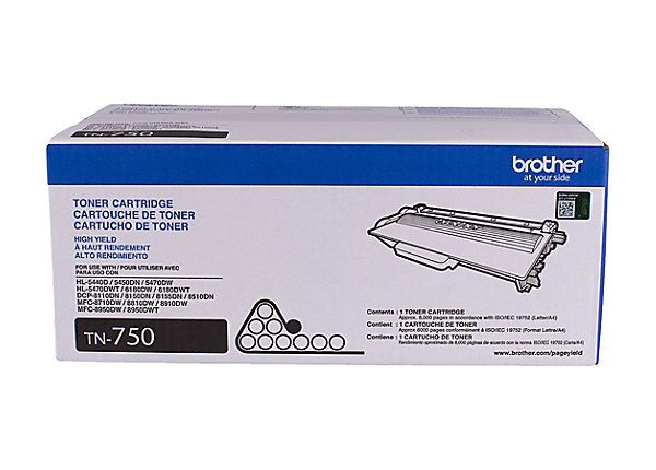 Image Description of "Brother High-Yield Black Toner Cartridge (TN750)".
