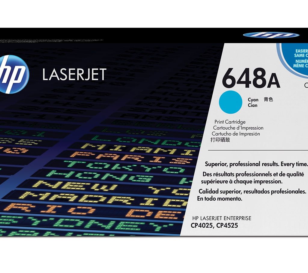 Image Description of "HP 648A Cyan Original LaserJet Toner Cartridge (CE261A)".