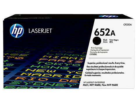 Image Description of "HP 652A Black Original LaserJet Toner Cartridge (CF320A)".