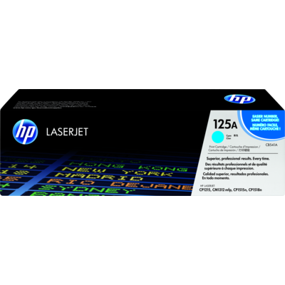 Image Description of "HP 125A Cyan Original LaserJet Toner Cartridge (CB541A) ".