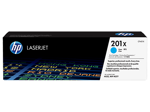 Image Description of "HP 201X High Yield Cyan Original LaserJet Toner Cartridge (CF401X)".