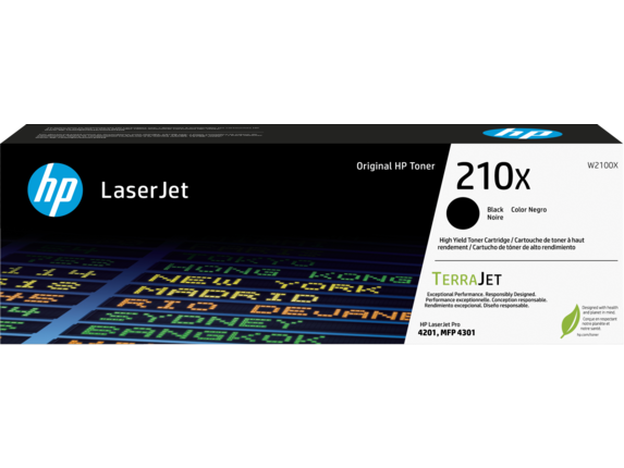 Image Description of " HP 210X Black Original LaserJet Toner Cartridge (W2100X)".