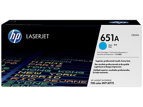 Image Description of "HP 651A Cyan Original LaserJet Toner Cartridge (CE341A)".