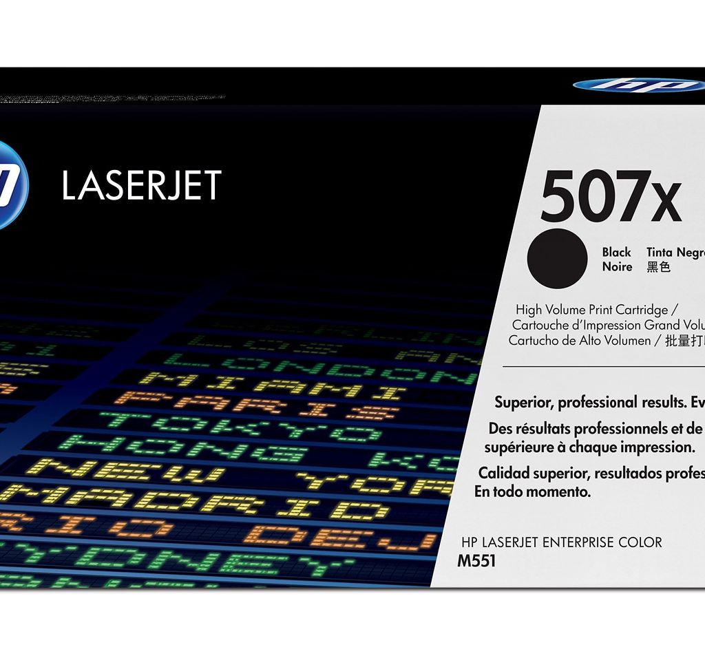 Image Description of "HP 507X High Yield Black Original LaserJet Toner Cartridge (CE400X)".