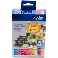 Image Description of "Brother LC75 High-Yield Colour Ink Cartridges, 3 Pack (LC753PKS)".