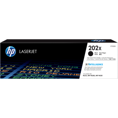 Image Description of "HP 202X High Yield Black Original LaserJet Toner Cartridge (CF500X)".