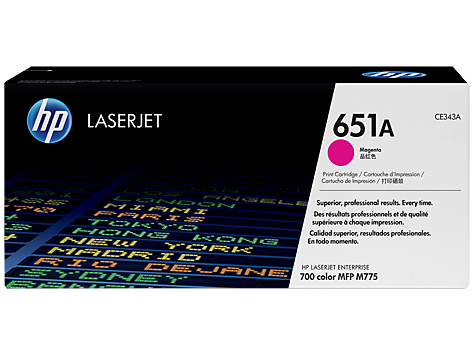 Image Description of "HP 651A Magenta Original LaserJet Toner Cartridge (CE343A)".