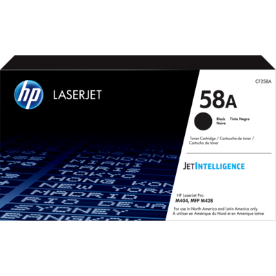 Image Description of "HP 58A Black Original LaserJet Toner Cartridge (CF258A)".