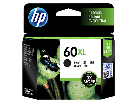 Image Description of "HP 60XL High Yield Black Original Ink Cartridge (CC641WC)".