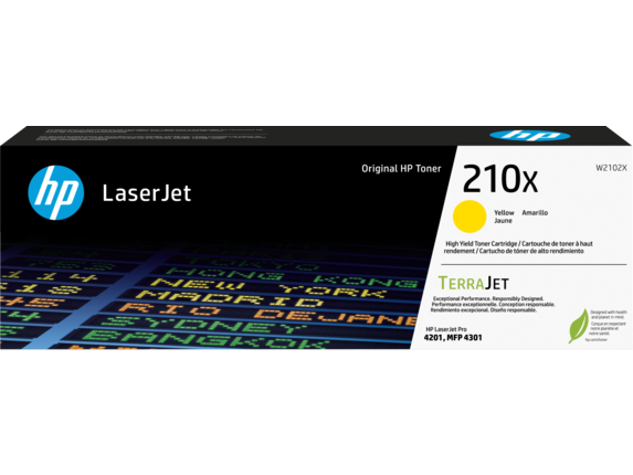 Image Description of " HP 210X Yellow Original LaserJet Toner Cartridge (W2102X)".