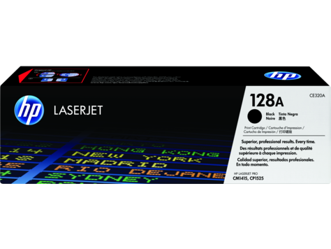 Image Description of "HP 128A Black Original LaserJet Toner Cartridge (CE320A)".
