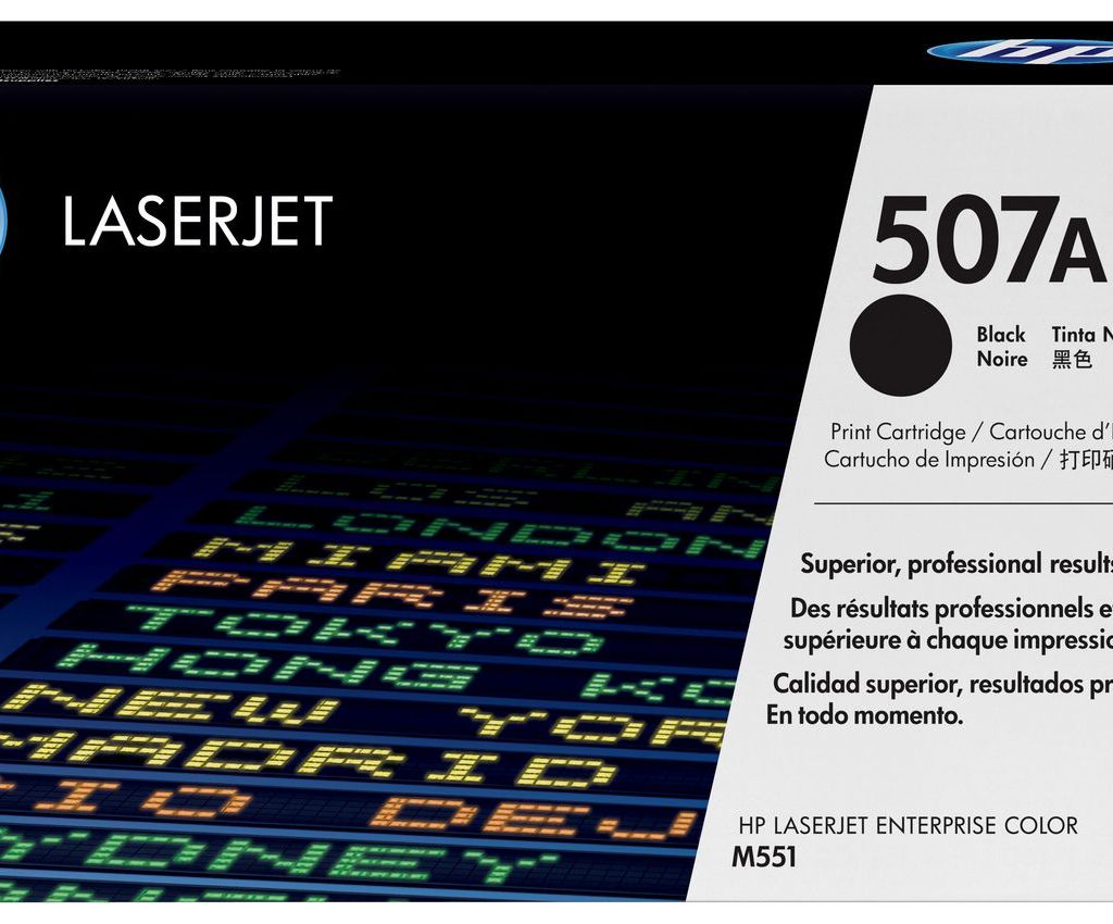 Image Description of "HP 507A Black Original LaserJet Toner Cartridge (CE400A) ".