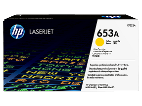 Image Description of "HP 653A Yellow Original LaserJet Toner Cartridge (CF322A)".